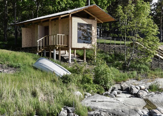 Sauna, Smådalarö by Metropolis Arkitekter. Photograph by Caspar von Vegesack