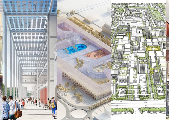 Renderings are by Malcolm Reading Consultants / the respective teams