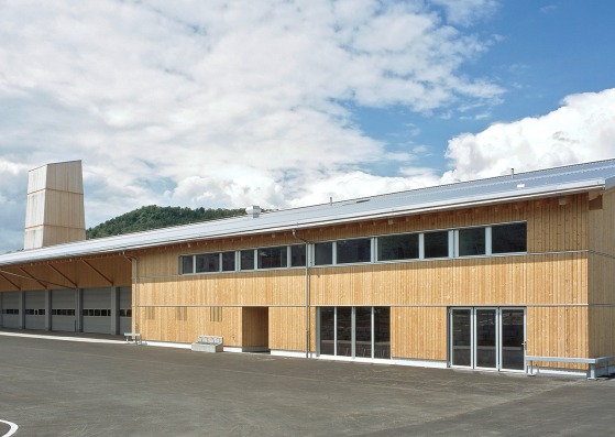 New Road Works Depot in Sissach, by VOSS Architects. Photograph by Barbara Bühler