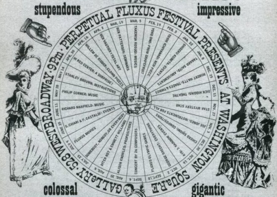 George Maciunas. Perpetual Fluxus Festival. Cartel, 1964-65. Fluxus Edition Washington Square Gallery. Cortesía de la Fundación Maciuna. Fuente: Museo Reina Sofía