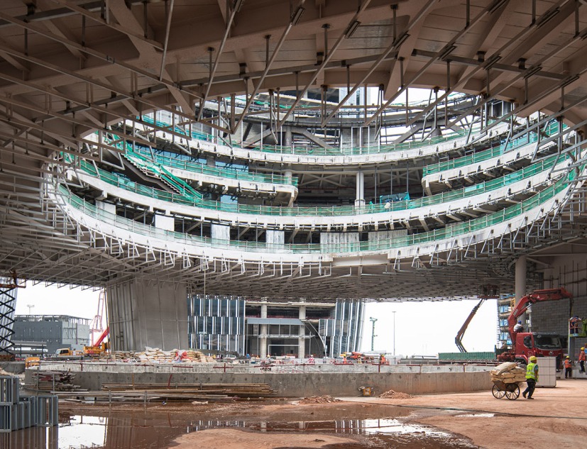 Under Construction The Tencent's Headquarters by Ma Yansong / MAD. Photograph by Ma Yansong / MAD