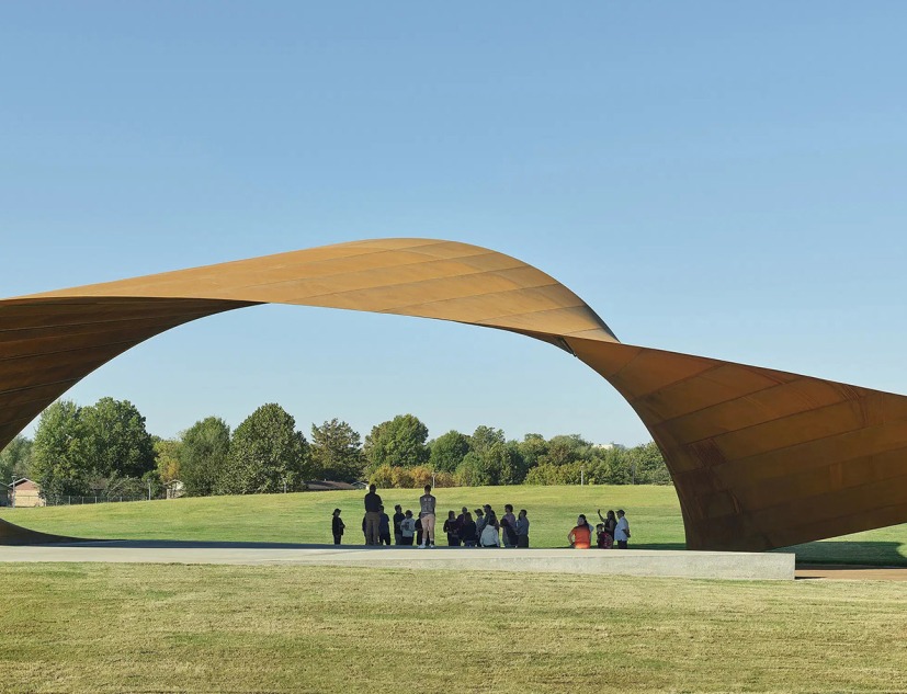 Luther George Park Pavilion by Trahan Architects. Photograph by Tim Hursley