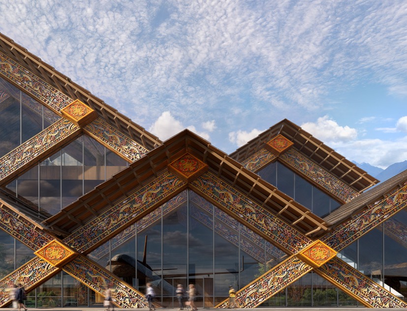 Gelephu International Airport by BIG. Rendering by BIG
