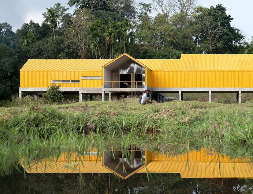 Jackfruit processing unit and community centre by atArchitecture. Photograph by Avneesh Tiwari