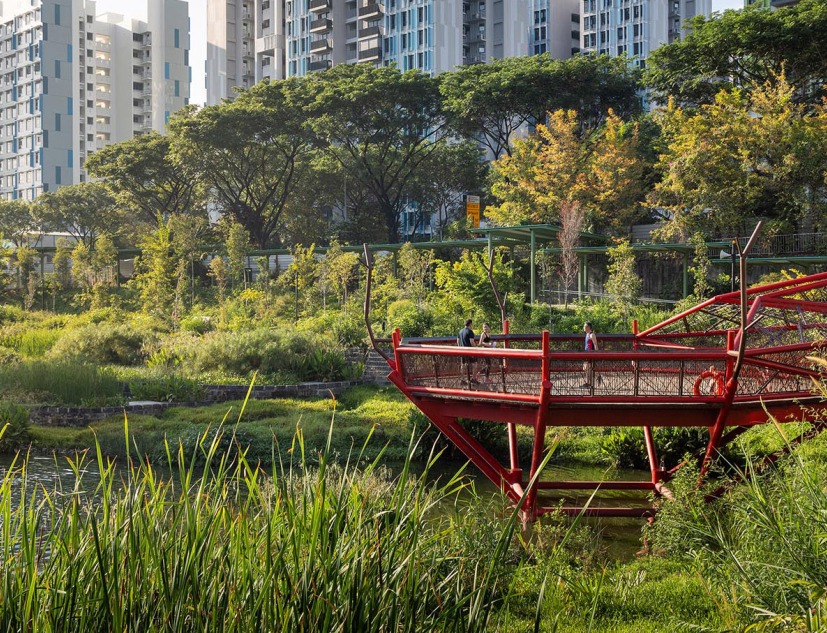 Parque Bidadari por Henning Larsen. Fotografía por Finbarr Fallon