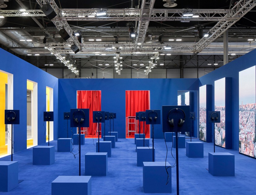 Pavilion for Barcelona at FITUR 2025 by Pineda Monedero + Jaime Prous Architects. Photograph by Del Rio Bani