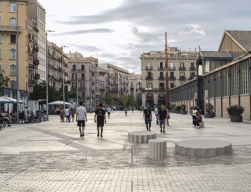 "Temple," a family of urban elements by vora + Toni Riba. Photography by Adrià Goula. Photomontage by Lill Volmer and Tana Sebova