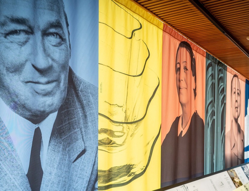 Alvar, Aino y Elissa Aalto, protagonistas de la exposición permanente del Finlandia Hall de Helsinki. Fotografía por Kusti Manninen