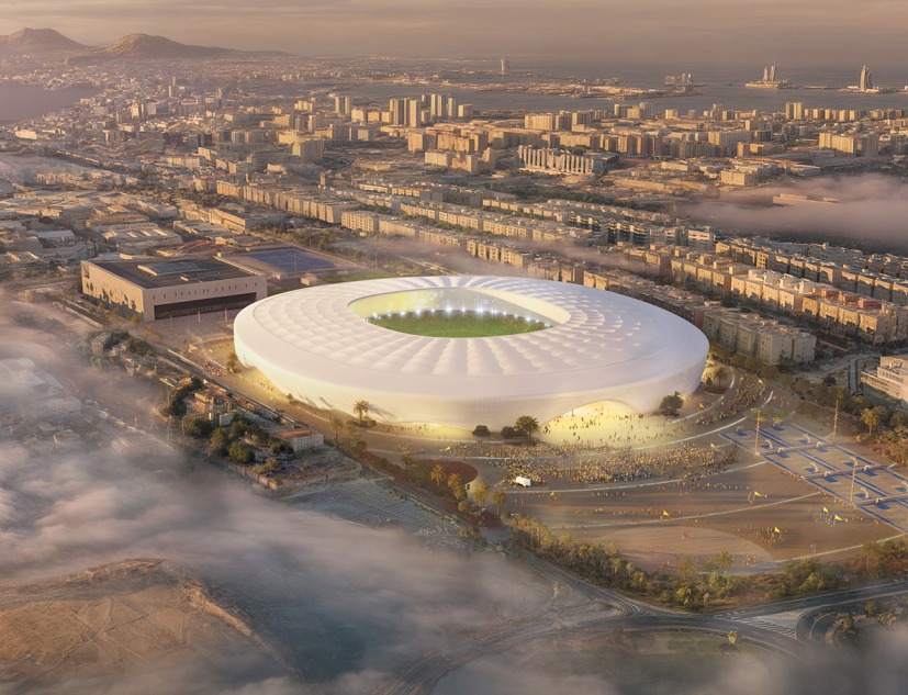 The Cloud, Gran Canaria Stadium by L35 Architects and Estudio 0710. Rendering by L35 Architects  The Cloud, Gran Canaria Stadium by L35 Architects and Estudio 0710. Rendering by L35 Architects