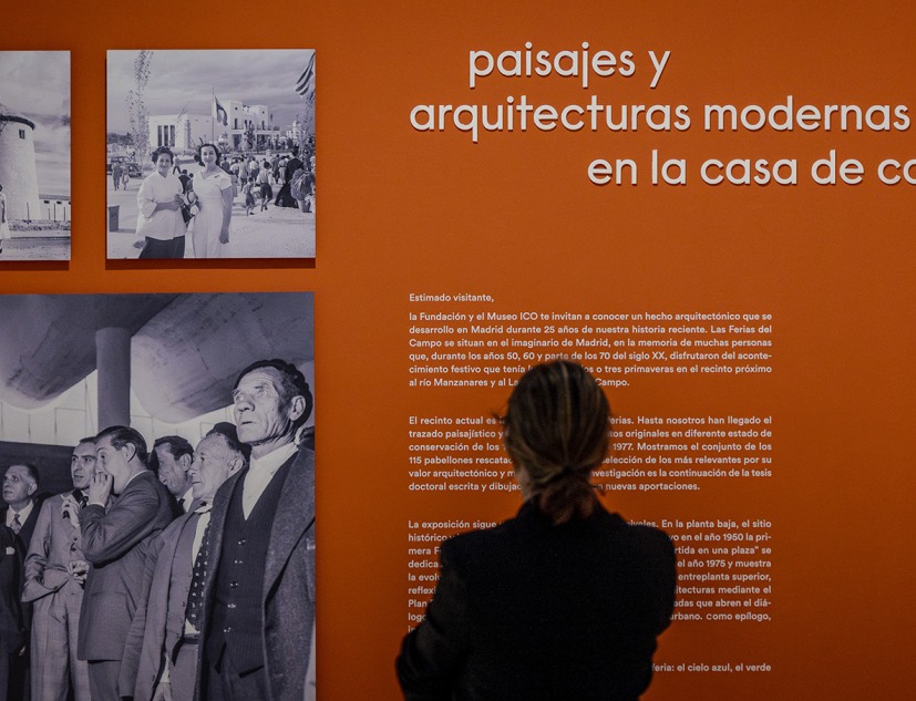 Exhibition hall view of the Country Fairs. Landscapes and modern architecture at the Casa de Campo. Photograph by Julio César González Exhibition hall view of the Country Fairs. Landscapes and modern architecture at the Casa de Campo. Photograph by Julio César González
