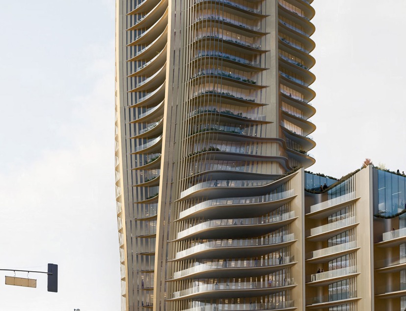 Alta Tower by Zaha Hadid Architects (ZHA) and Bureau Cube Partners (BCP). Rendering by Atchain Alta Tower by Zaha Hadid Architects (ZHA) and Bureau Cube Partners (BCP). Rendering by Atchain