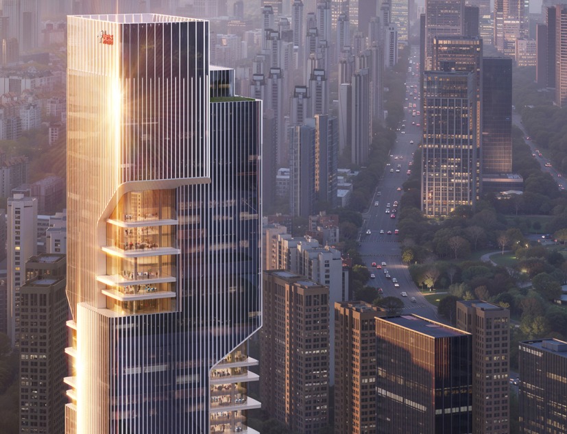 Rendering. JD Beacon by Büro Ole Scheeren