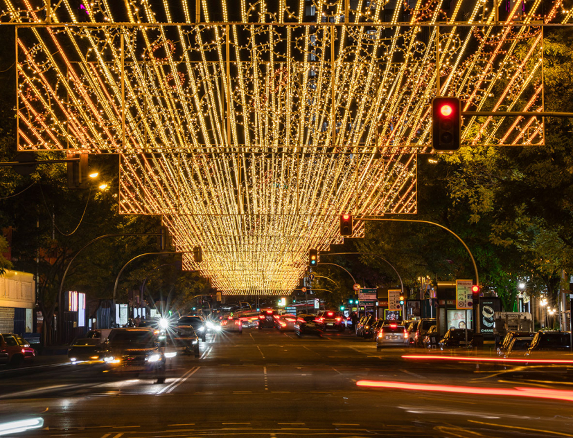 "Eternal Sunrise" Light Installation in Goya by Ben Busche / Brut Deluxe. Photograph by ImagenSubliminal