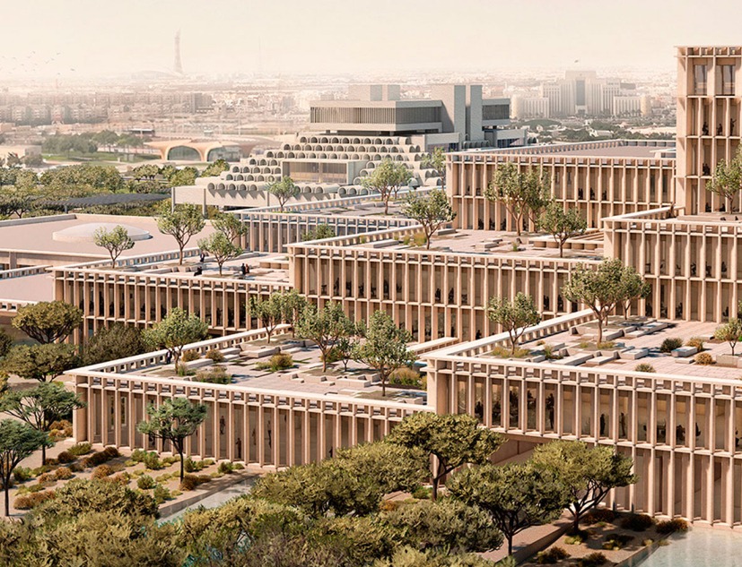 Nueva sede del Ministerio de Asuntos Exteriores de Catar por Frida Escobedo Studio. Visualización por Frida Escobedo Studio