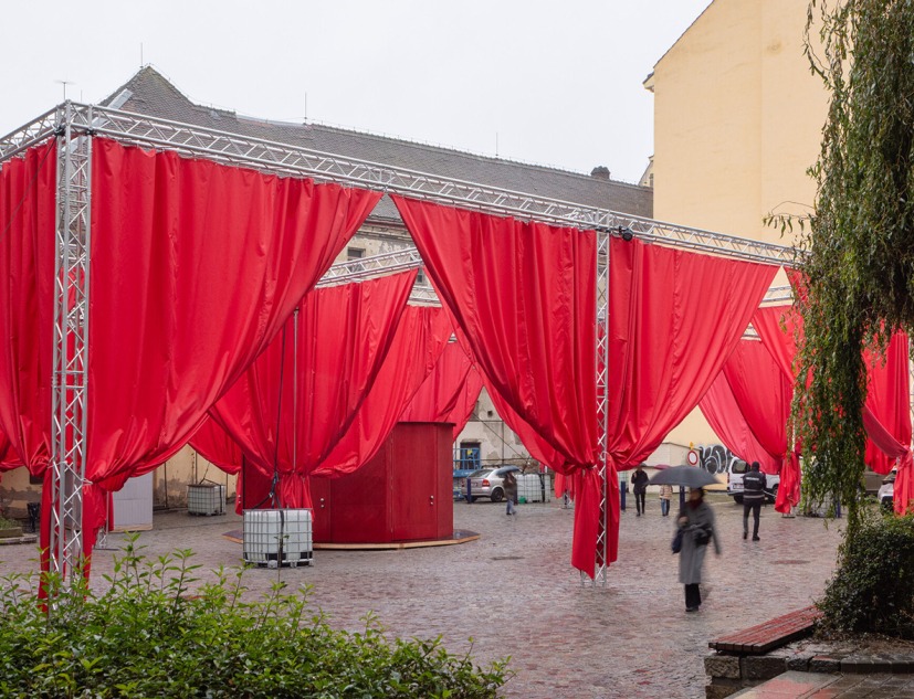 "Christmas festival of bad habits" by Peer Collective and Kateřina Šedá. Photograph by Matej Hakár