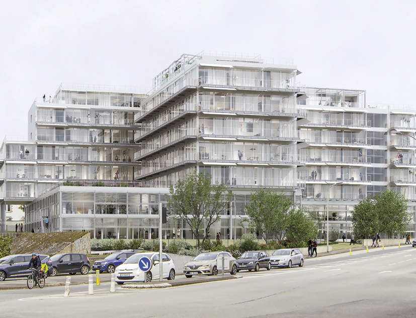 Visualización por Gwénaël Gosh. Transformación de la «Cité Administrative» por Lacaton & Vassal y Emmanuelle Delage