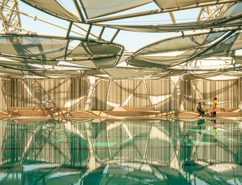 Dar Al Marefa School by RCR Arquitectes. Photograph by Jesus Granada