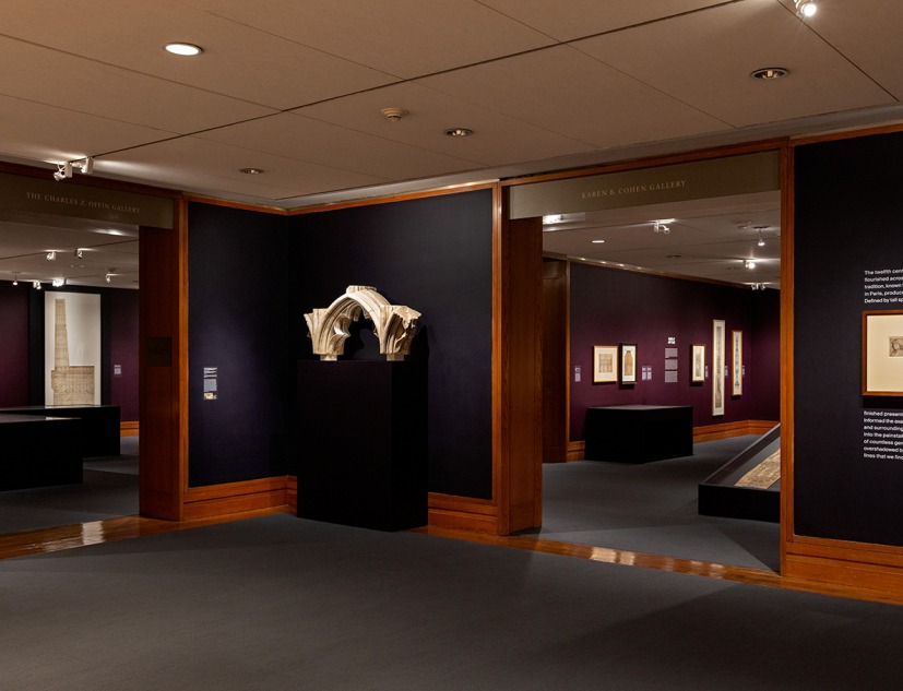 Exposición «La traza del gótico: El amanecer del dibujo arquitectónico». Fotografía cortesía del Museo Metropolitano de Arte