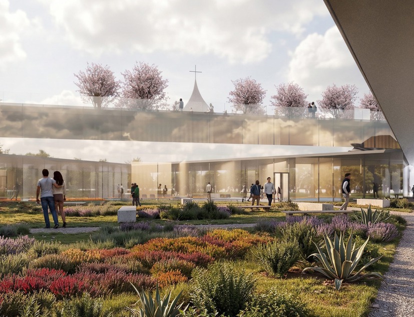 Ambrosian Monastery Milan by Stefano Boeri Architetti. Rendering by Stefano Boeri Architetti