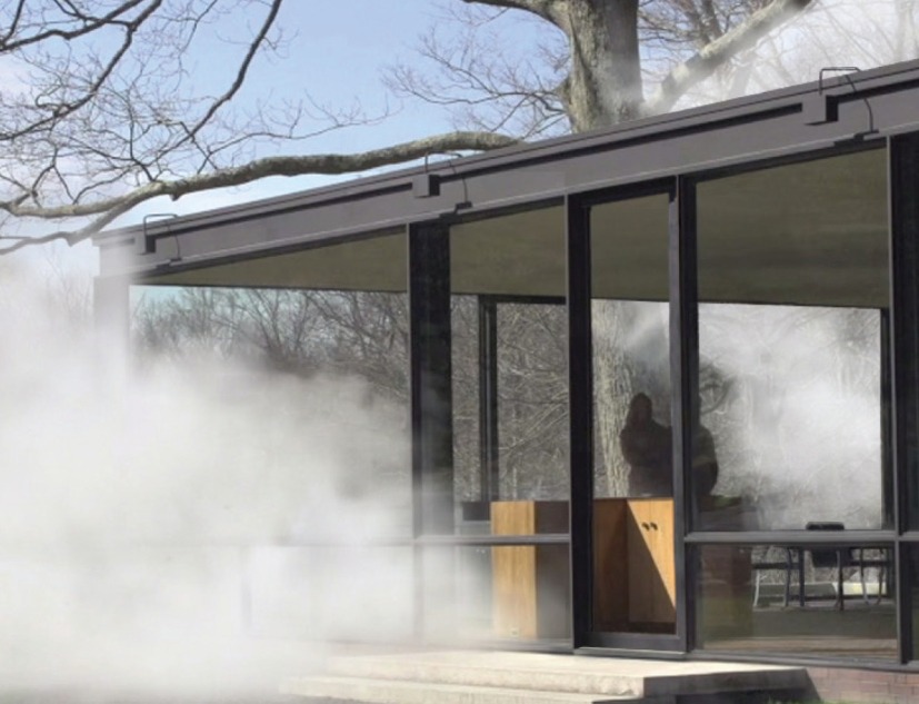 Rendering of Fujiko Nakaya: Veil at the Glass House, image courtesy of the Glass House and Fujiko Nakaya