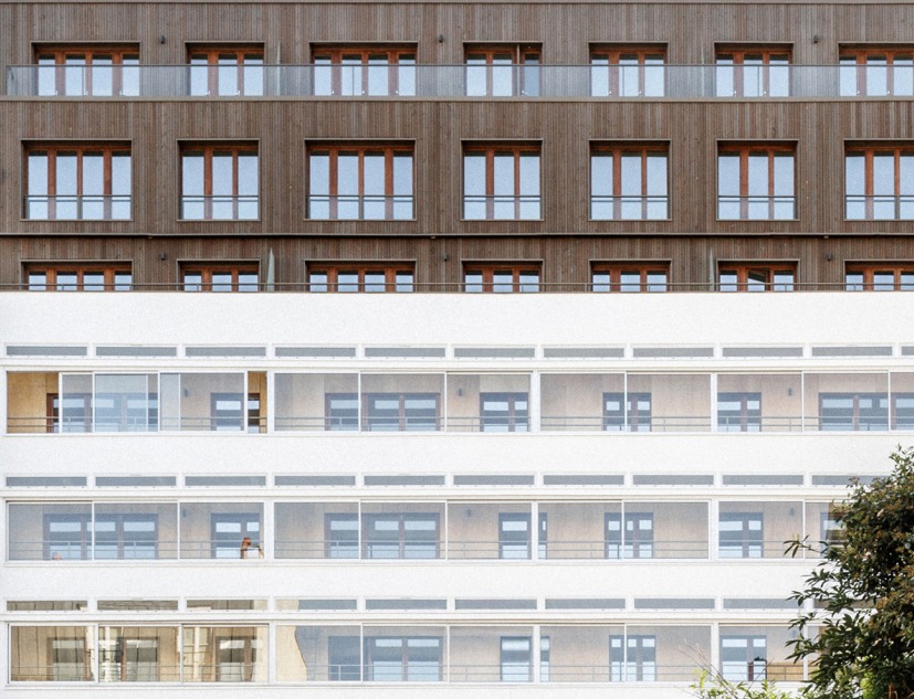 Garage Building into 63 Apartment Building by Atelier Tequi Architects. Photograph by 11h45 - Florent Michel