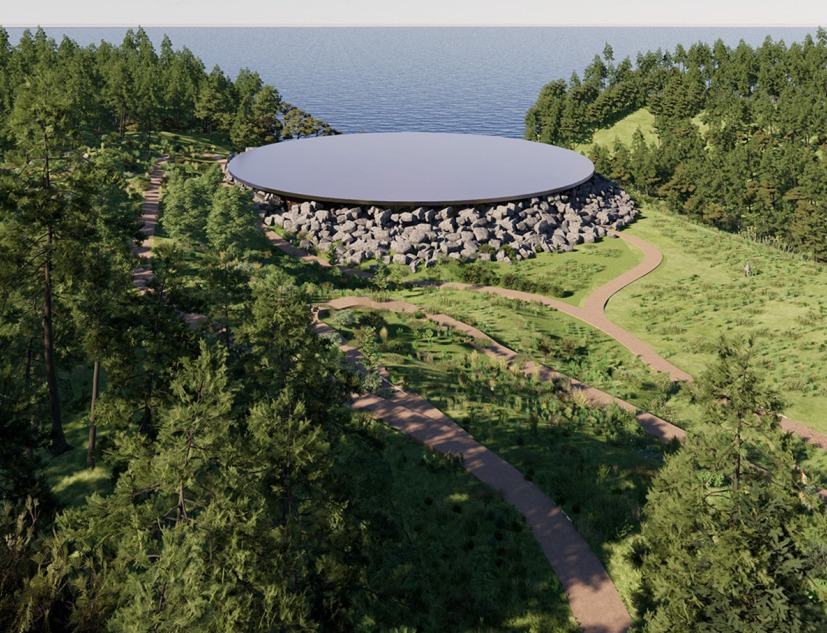 "Sea of Time – TOHOKU" by ATTA + Tatsuo Miyajima. Photograph by ATTA – Atelier Tsuyoshi Tane Architects