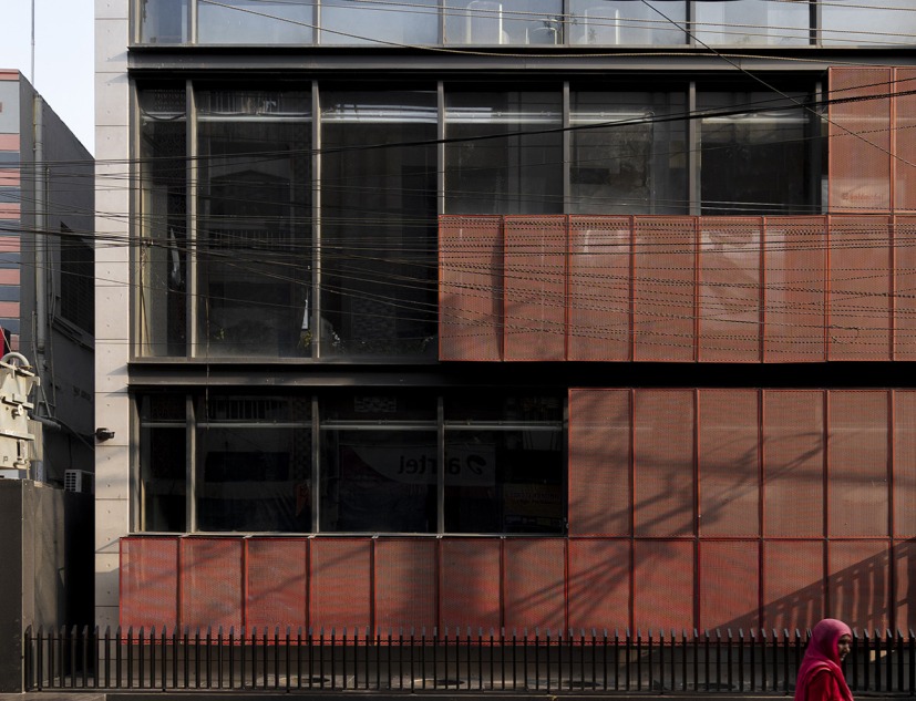 "Screened Spaces" by Studio UF+O. Photograph by Vivek Eadara