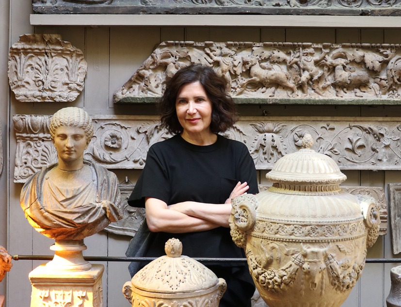 Farshid Moussavi in the Dome Area at Sir John Soane's Museum. Photograph by Tilly Buckroyd