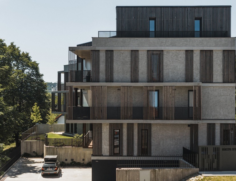 Mánesova Apartment Building by OK PLAN ARCHITECTS. Photograph by Petr Polák Studio