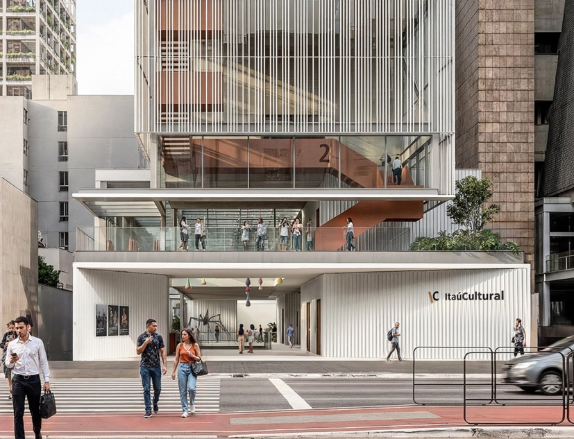 Entry rendering. Itaú Cultural New Headquarters by Estúdio Módulo