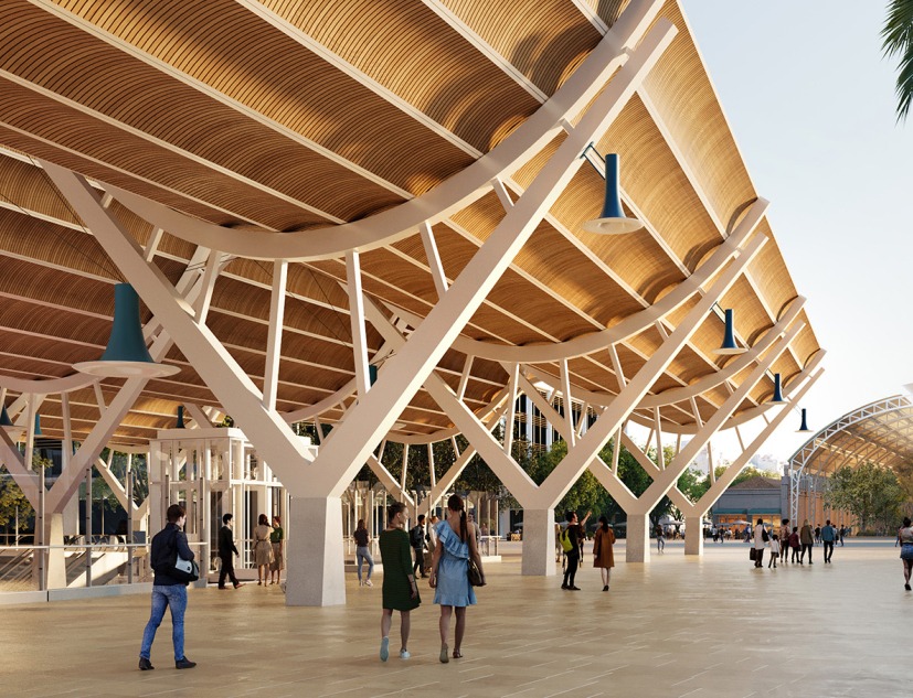 Rendering. New Valencia Central Station by RSHP, ERRE, and Sener
