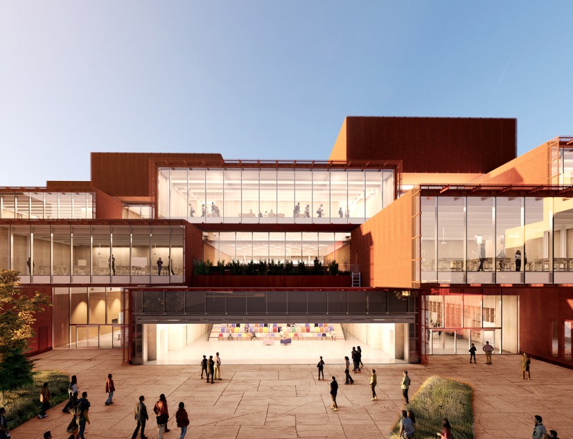 Instituto de Tecnología de Bentonville por BIG-Bjarke Ingels Group. Visualización cortesía de BIG-Bjarke Ingels Group
