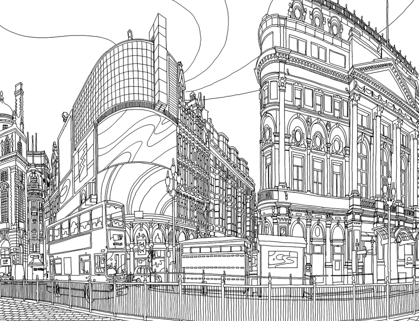Piccadilly Circus, London. Fantastic Cities, by Steve McDonald