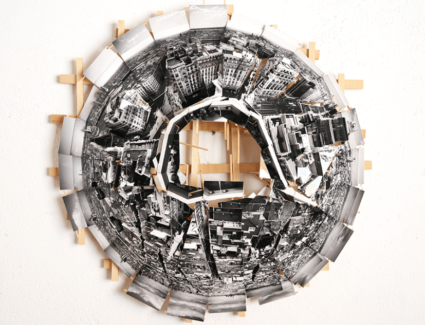 Madrid Planet B y W. Impresión color, tablero de museo, madera. 2015. 86x86x16cm. © Isidro Blasco