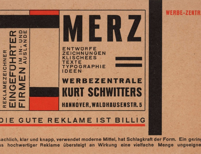 Tarjeta postal para Merz Werbezentrale, 1925-27 Colección Merrill C. Berman