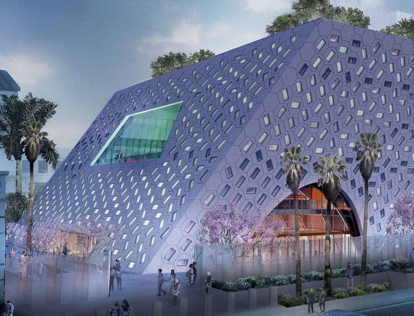 Diseño de pabellón para el templo de Wilshire Boulevard por OMA. Imagen cortesía de OMA New York