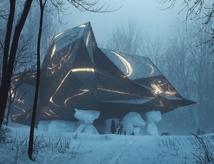  “A House to Die In,” designed by the Norwegian architecture studio Snohetta, will change a view once painted by Edvard Munch. Image courtesy of MIR and Snohetta 