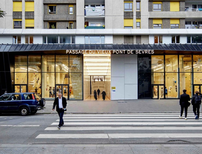 Restructuring of the Vieux Pont de Sèvres public passageways and climbing complex by Atelier du Pont. Photograph by Frédéric Delangle, Vincent Leroux