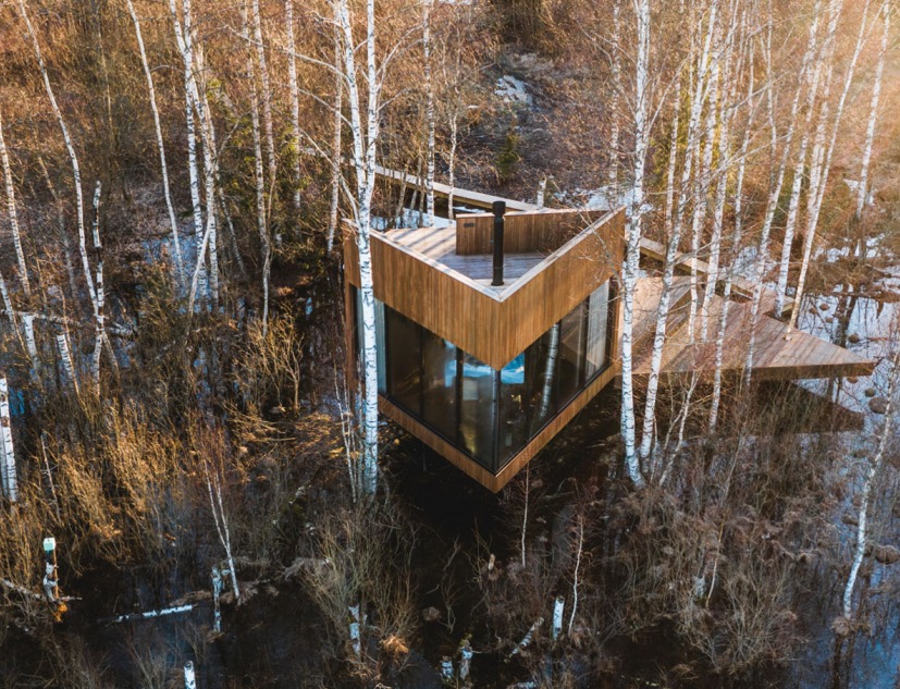 Maidla Nature Resort por b210 architects. Fotografía por Priidu Saart