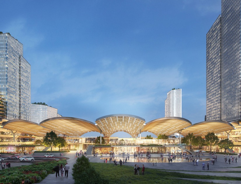 Visualización de la futura estación de Chamartín y su entorno por  UNStudio, b720 Arquitectura y Esteyco. Imagen cortesía de ADIF (ADIF)