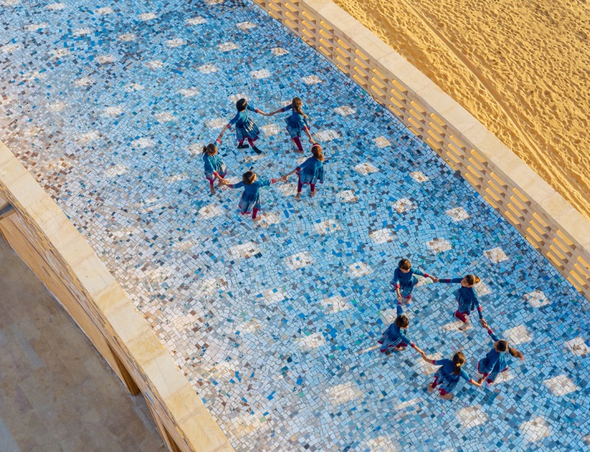 Rajkumari Ratnavati Girl’s School by Diana Kellogg Architects. Photograph by Vinay Panjwani