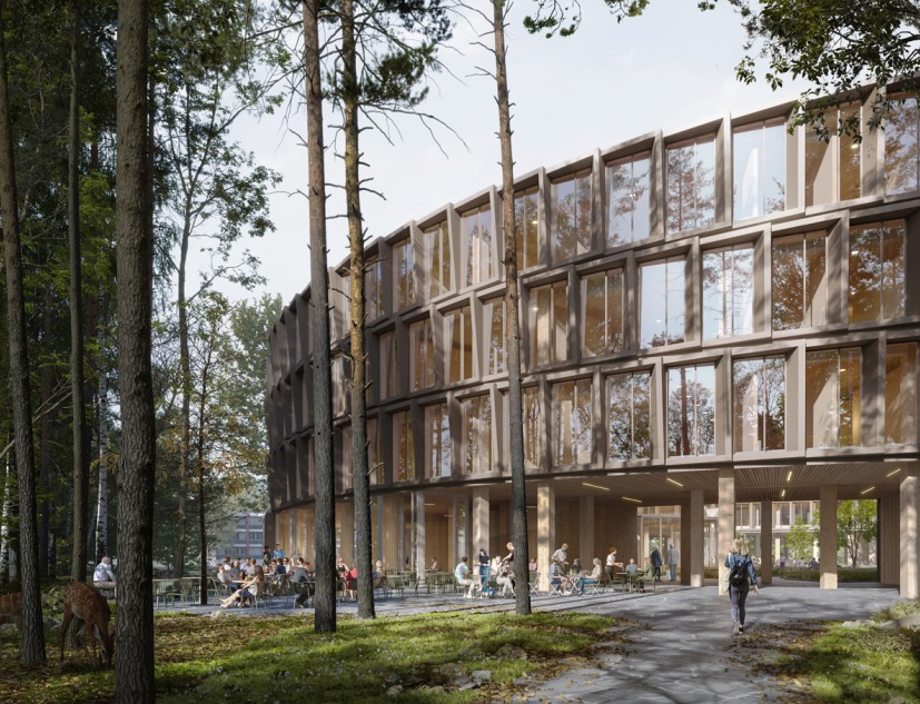 B777 scientific research center by Henning Larse. Renderings by Vivid Vision