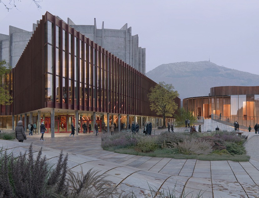 New Arts Center in Bergen by Henning Larsen. Rendering by KVANT-1