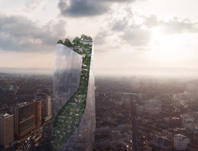 Torre Occitanie, Toulouse, por Daniel Libeskind Studio. Imagen por Luxigon / Daniel Libeskind
