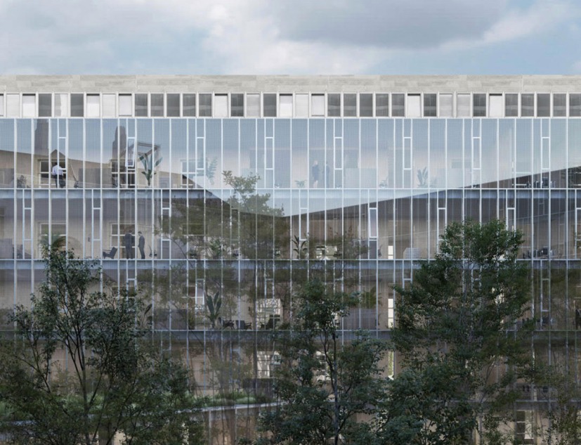 National Bank of Belgium by KAAN Architecten + LOW Architecten. Rendering by Filippo Bolognese