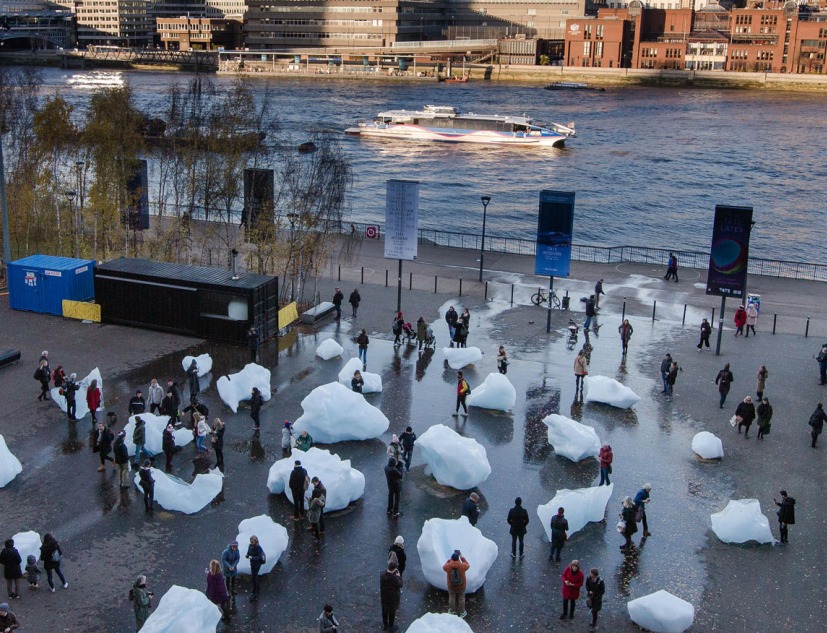 Tate Modern. Ice Watch Londres por Olafur Eliasson y Minik Rosing. Fotografía por Charlie Forgham Bailey