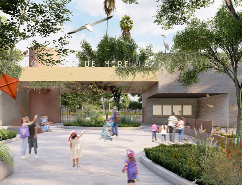 Visualización del proyecto para el «Parque ecológico Benito Juárez» por Sin Título Arquitectura. 