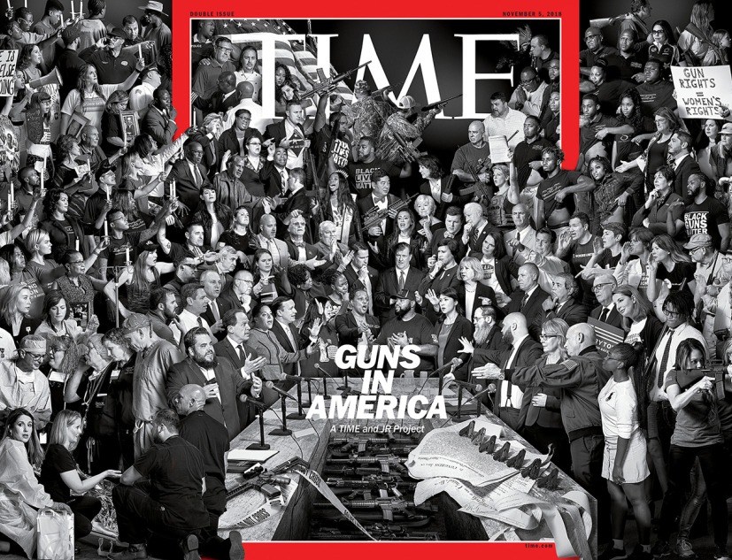 JR's TIME "Guns in America" cover issue (2018). © TIME