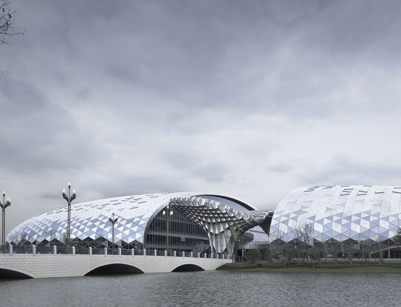 United Nations Geospatial Information Management Forum Permanent Site by the Architectural Design & Research Institute of Zhejiang University. Phtograph by Zhao Qiang