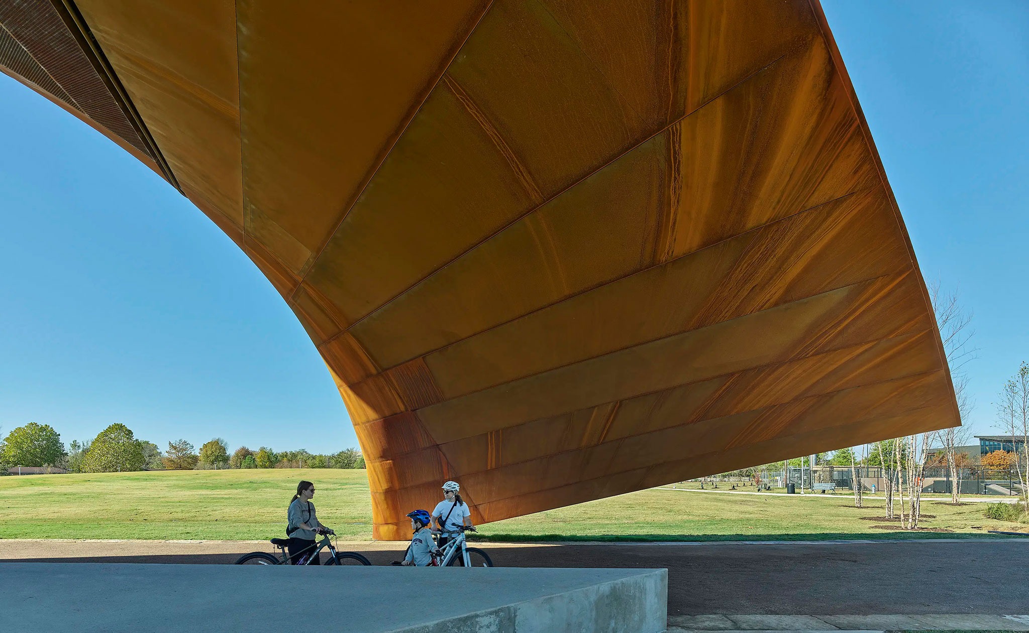 Luther George Park Pavilion by Trahan Architects. Photograph by Tim Hursley.